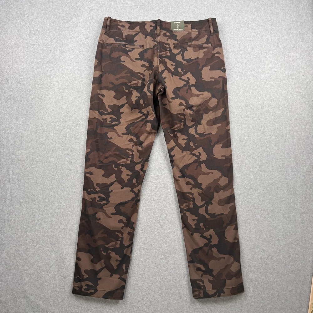Mutual Weave Pants Mens 32x30 Brown Camo Slim Fit Officer Chino Stretch NEW - Picture 2 of 10